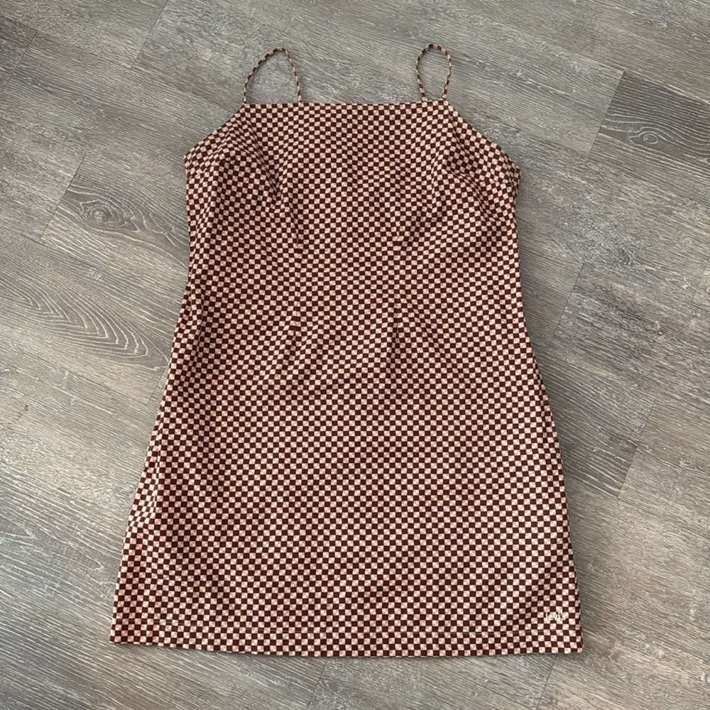 Levi's Danny Dress in Mahogany Checker - Picture 3 of 12